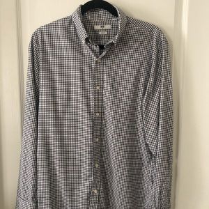 Uniqlo Gingham Blue Long Sleeve Button-Down Shirt